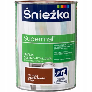 Śnieżka Supermal emalia olejno-ftalowa orzech średni połysk 0,8L