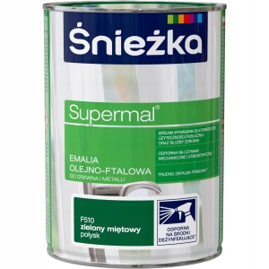 Śnieżka Supermal emalia olejno-ftalowa zielony miętowy połysk 0,8L