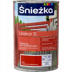 Śnieżka podkład Urekor S antykorozyjny do metalu czerwony 0,8L
