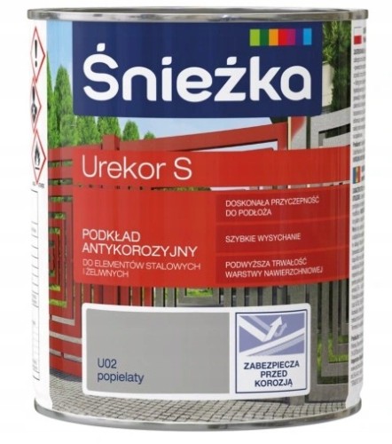 Śnieżka podkład Urekor S antykorozyjny do metalu popielaty 0,8L