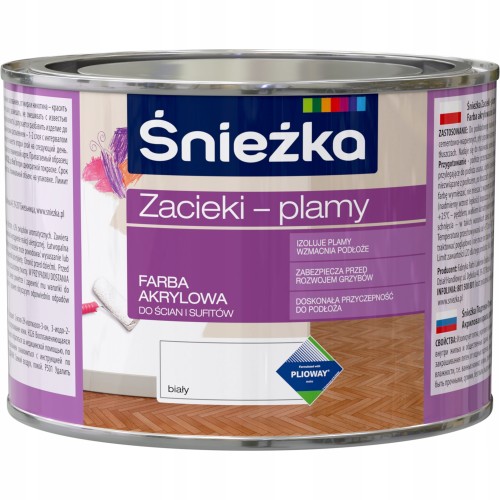 Śnieżka farba akrylowa na zacieki i plamy ścienna biały mat 0,4L