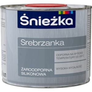 Śnieżka farba Srebrzanka silikonowa do metalu żaroodporna 0,5L