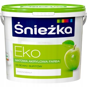 Śnieżka EKO farba akrylowa biała hipoalergiczna do ścian i sufitów 5L