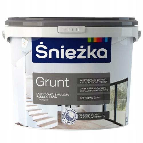 Śnieżka Grunt lateksowa farba podkładowa do wnętrz emulsja gruntująca 3L