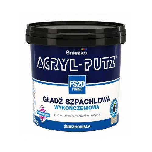 Śnieżka Acryl-Putz FS 20 Finisz gotowa gładź szpachlowa wykończeniowa 1,5kg