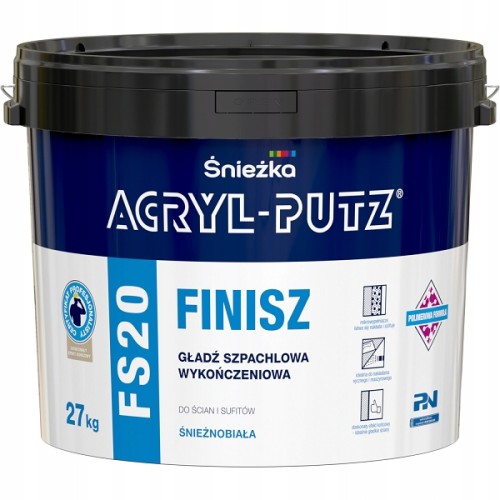 Śnieżka Acryl-Putz FS 20 Finisz gotowa gładź szpachlowa wykończeniowa 27kg