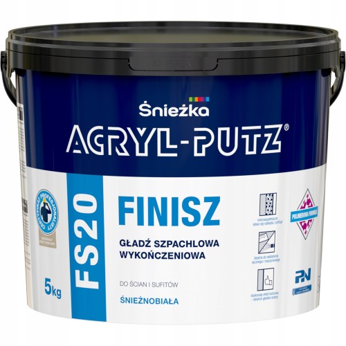 Śnieżka Acryl-Putz FS 20 Finisz gotowa gładź szpachlowa wykończeniowa 5kg
