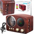 Radio przenośne RETRO MINI MK-616BT Bluetooth USB brązowe