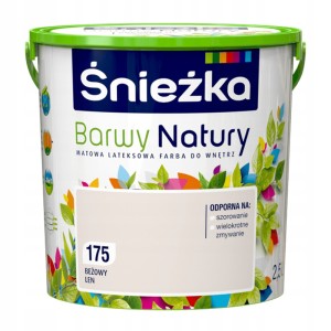 Śnieżka Barwy Natury lateksowa farba do wnętrz Beżowy Len 2,5L