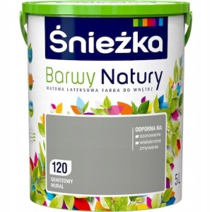 Śnieżka Barwy Natury lateksowa farba do wnętrz Grafitowy Mural 5L