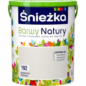 Śnieżka Barwy Natury lateksowa farba do wnętrz Srebrzysty Poranek 5L