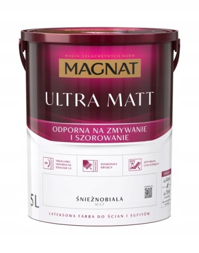 Magnat Ultra Matt farba lateksowa antyrefleksyjna Biały Mat 5L