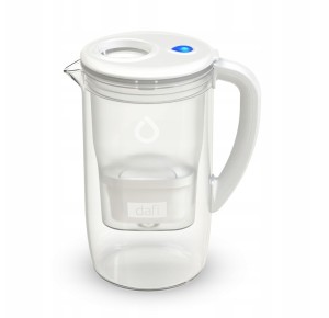 Dafi szklany dzbanek filtrujący PRISMA LED biały 1 filtr w zestawie 2,5L