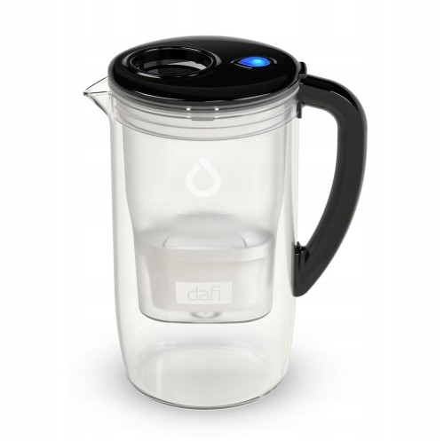 Dafi szklany dzbanek filtrujący PRISMA LED czarny 1 filtr w zestawie 2,5L