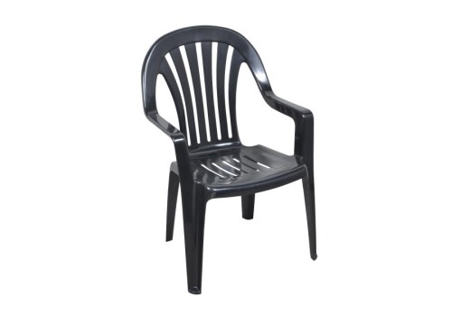 Krzesło ogrodowe plastikowe grafitowe Rubin