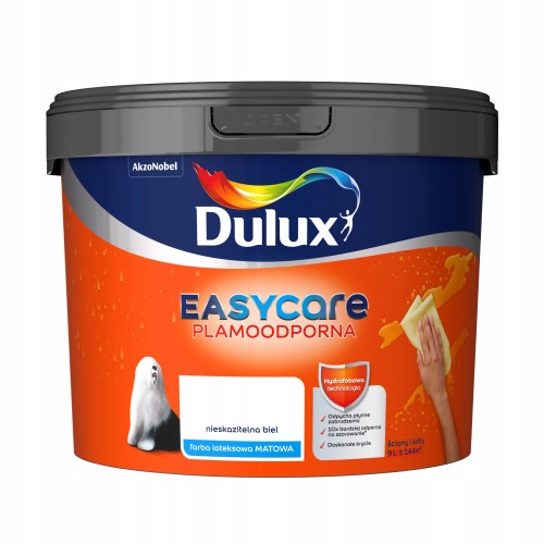 Dulux EasyCare farba lateksowa ścienna Nieskazitelna Biel mat 9L