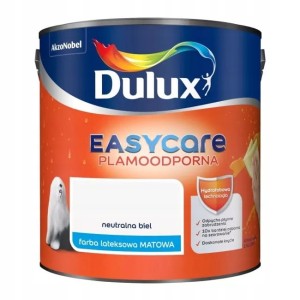 Dulux EasyCare farba lateksowa ścienna Neutralna Biel mat 2,5L