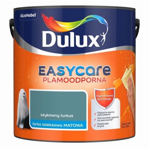 Dulux EasyCare farba lateksowa ścienna Szykowny Turkus mat 2,5L