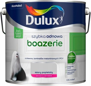 Dulux Szybka Odnowa farba do boazerii Szary Popielaty satyna 2,5L
