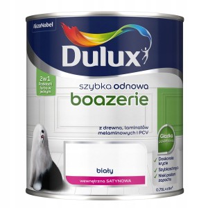 Dulux Szybka Odnowa farba renowacyjna do boazerii Biały satynowy 0,75L