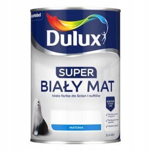 Dulux Super farba akrylowa ścienna emulsja wodna Biały mat 1L