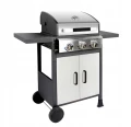 Grill gazowy ogrodowy Brenner 3 palniki ruszt żeliwny z pokrywą 107cm