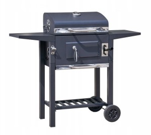 Grill węglowy ogrodowy ruszt żeliwny termometr regulacja paleniska 109cm