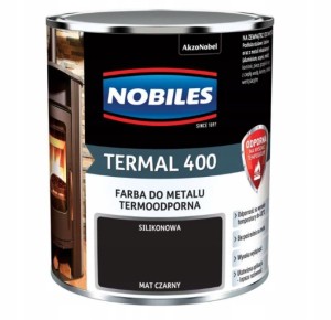 Nobiles Termal farba termoodporna do metalu Czarny Mat 0,7l