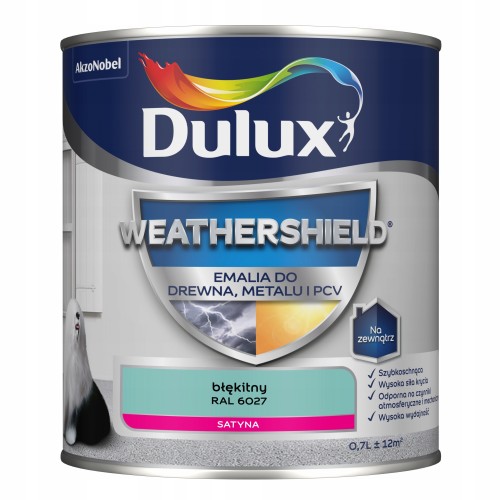 Dulux Weathershield emalia akrylowa do metalu i drewna Błękitny 0,7L