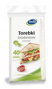 Stella torebki śniadaniowe papierowe na kanapki i żywność 40 szt.