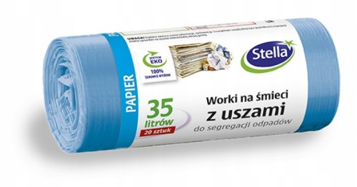 Worki do segregacji śmieci z uszami ekologiczne do odpadów 35L 20 szt.
