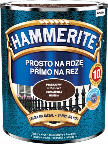 Hammerite Prosto Na Rdzę farba do metalu piaskowy brązowy 0,7L