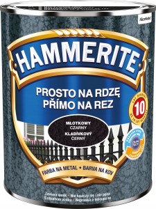Hammerite Prosto Na Rdzę farba do metalu młotkowy czarny 0,7L
