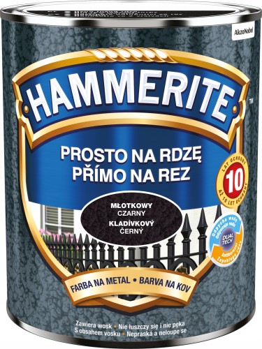 Hammerite Prosto Na Rdzę farba do metalu młotkowy czarny 0,7L