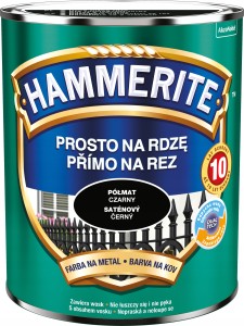 Hammerite Prosto Na Rdzę farba do metalu Czarny Półmat 0,7L