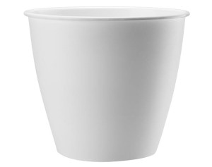 Doniczka okrągła plastikowa Azalia biała 19x17,6cm