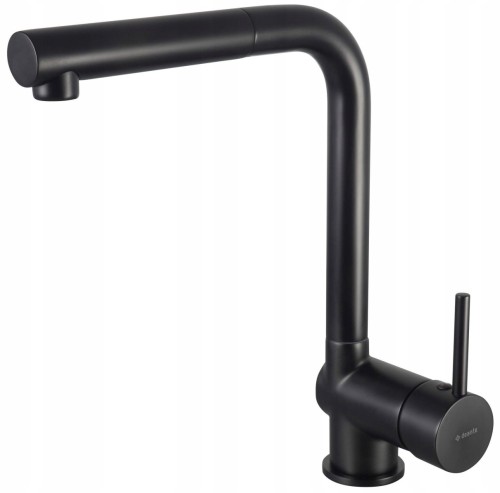 Bateria kuchenna stojąca z wyciąganą wylewką Nero czarny Aster