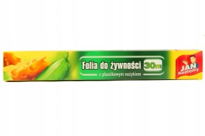 Jan Niezbędny folia do żywności z ostrzem do pakowania i przechowywania 30m