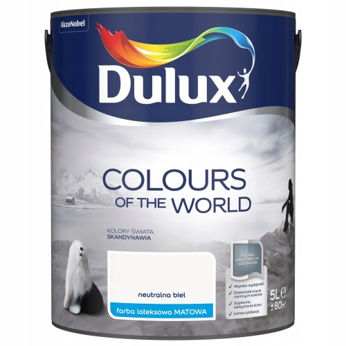 Dulux Kolory Świata farba lateksowa ścienna Neutralna Biel mat 5L