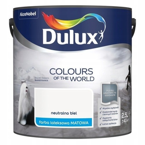 Dulux Kolory Świata farba lateksowa ścienna Neutralna Biel mat 2,5L