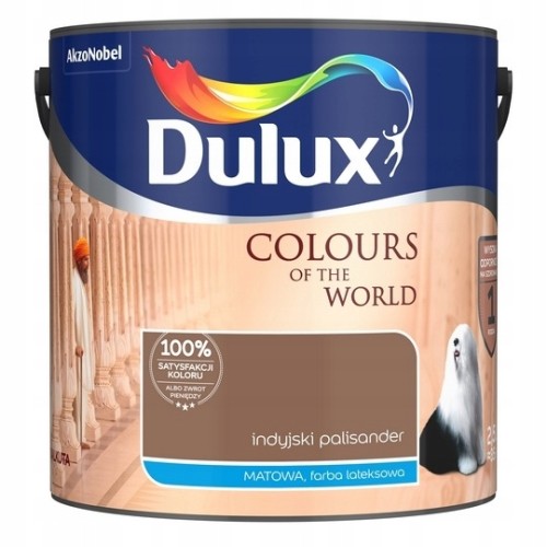 Dulux Kolory Świata farba lateksowa ścienna Indyjski Palisander mat 2,5L