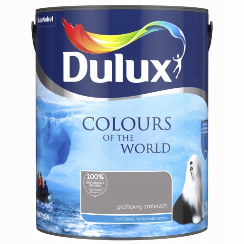 Dulux Kolory Świata farba lateksowa ścienna Grafitowy Zmierzch mat 5L