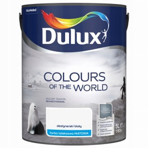 Dulux Kolory Świata farba lateksowa ścienna Designerski Biały mat 5L