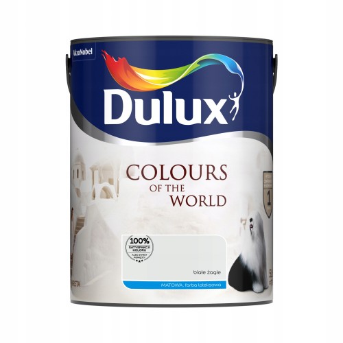 Dulux Kolory Świata farba lateksowa ścienna Białe Żagle mat 5L