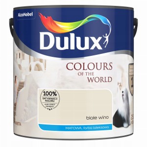 Dulux Kolory Świata farba lateksowa ścienna Białe Wino mat 2,5L