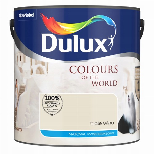 Dulux Kolory Świata farba lateksowa ścienna Białe Wino mat 2,5L