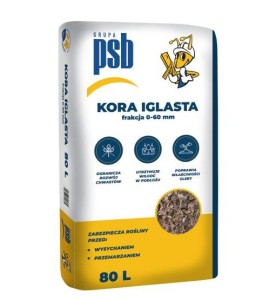 Kora sosnowa ogrodowa iglasta ozdobna naturalna 0-60mm 80L