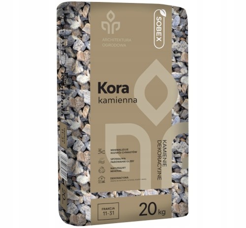 Kora kamienna gnejsowa dekoracyjna 11-31mm 20 kg
