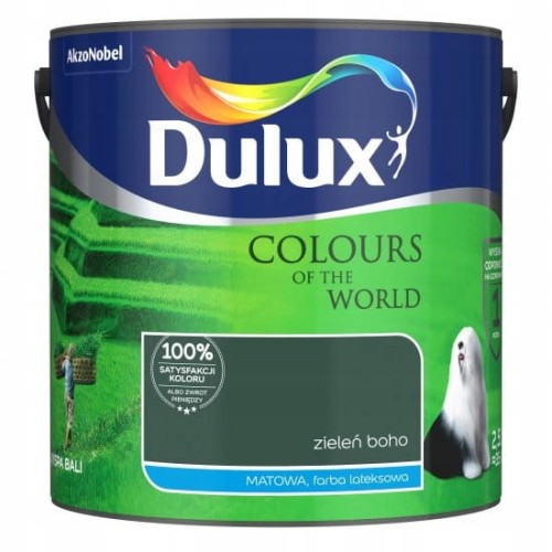 Dulux Kolory Świata farba lateksowa ścienna Zieleń Boho mat 2,5L