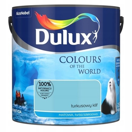 Dulux Kolory Świata farba lateksowa ścienna Turkusowy Klif mat 2,5L